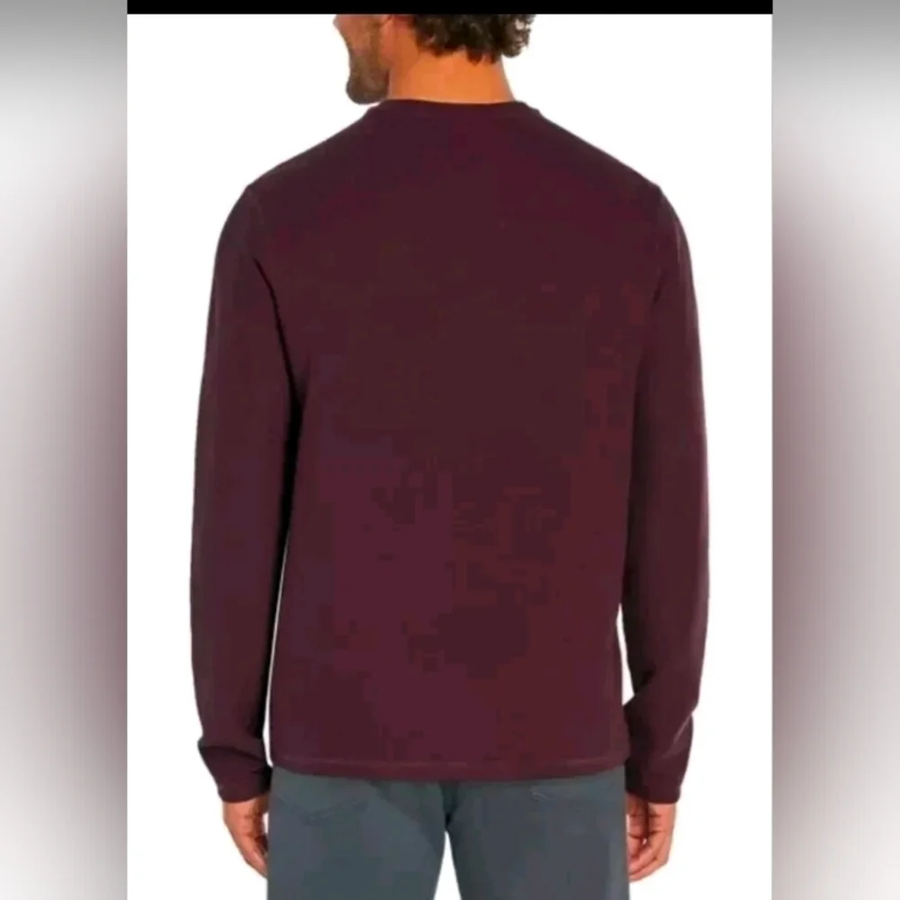 Banana Republic Men's Textured Double Knit Crew, Red,
